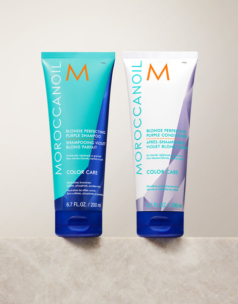 Blonde Perfecting Purple Shampoo & Conditioner Bundle – Moroccanoil