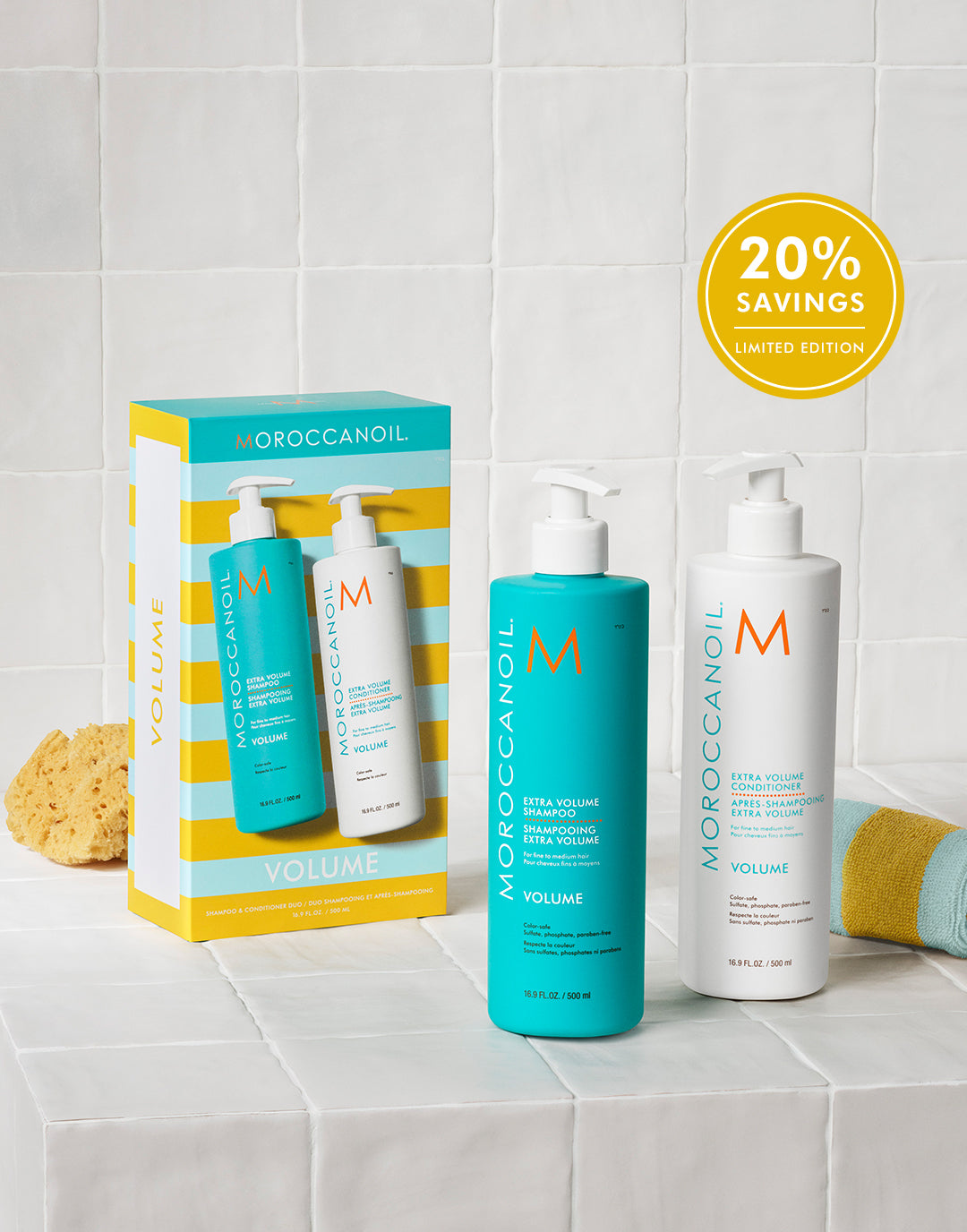 Extra Volume Shampoo & Conditioner Half-Liter Set