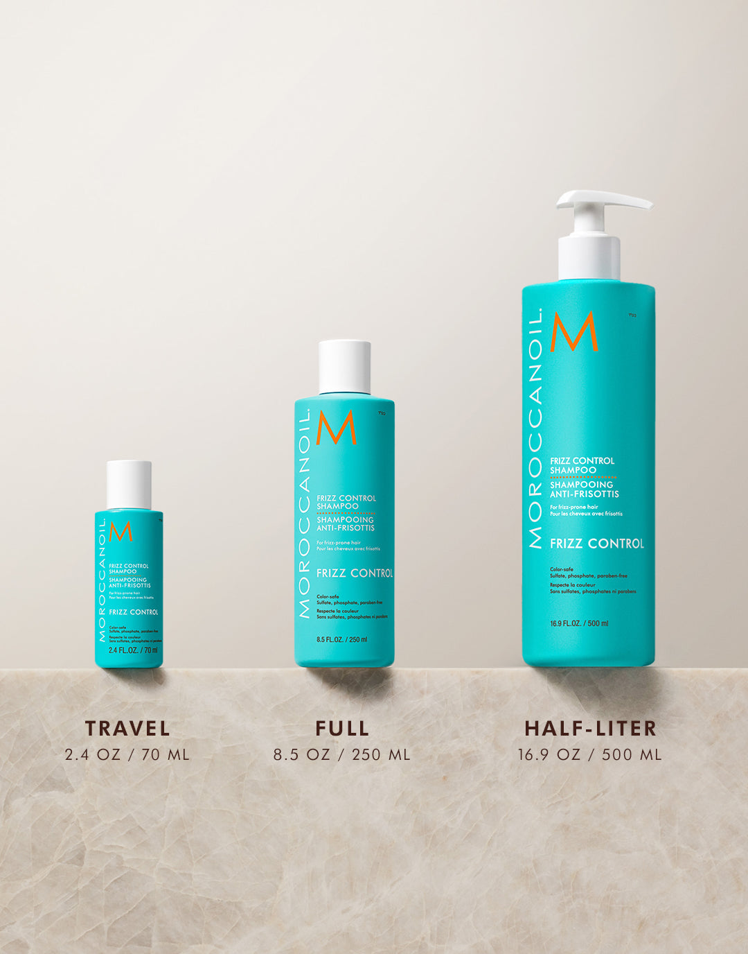 Frizz Control Shampoo & Conditioner Half-Liter Set