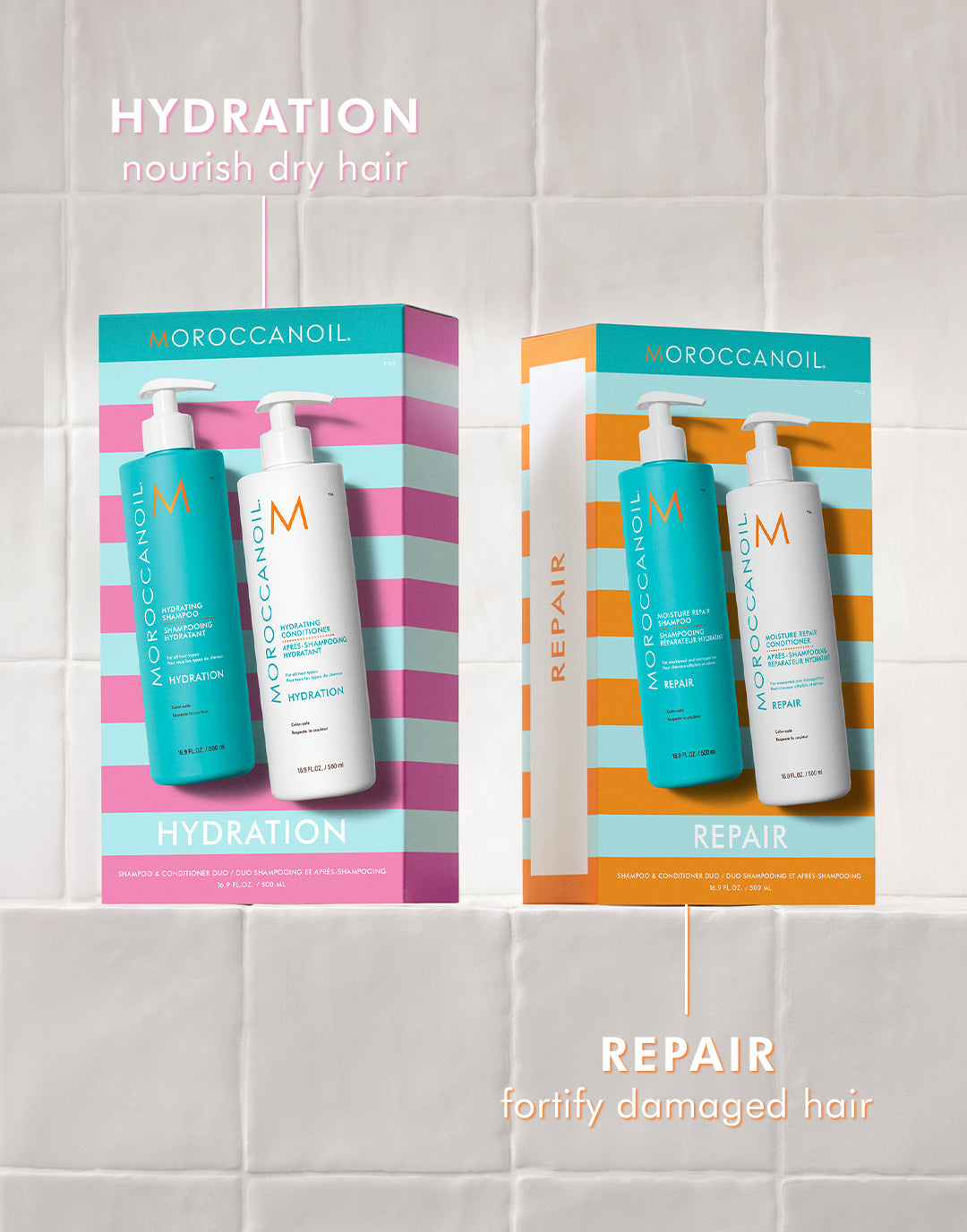 Hydrating Shampoo & Conditioner Half-Liter Set