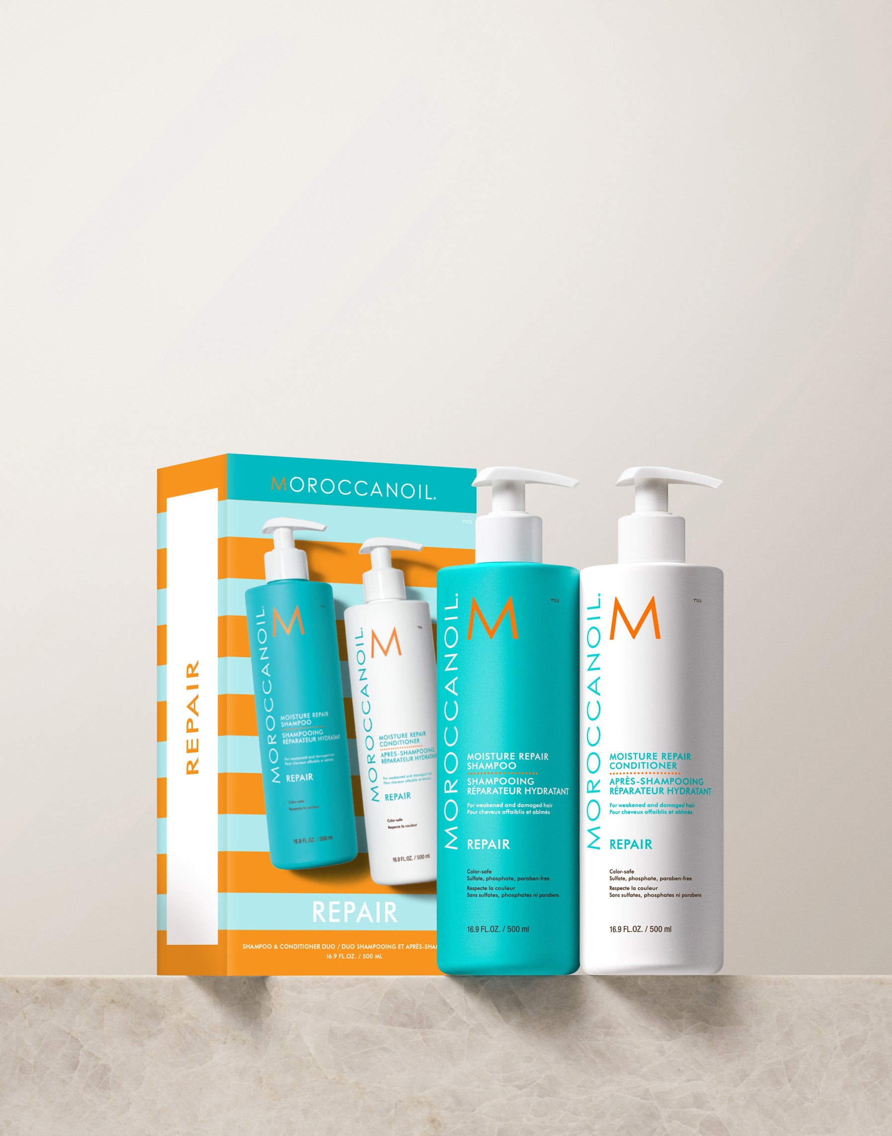 Moisture Repair Shampoo & Conditioner Half-Liter Set
