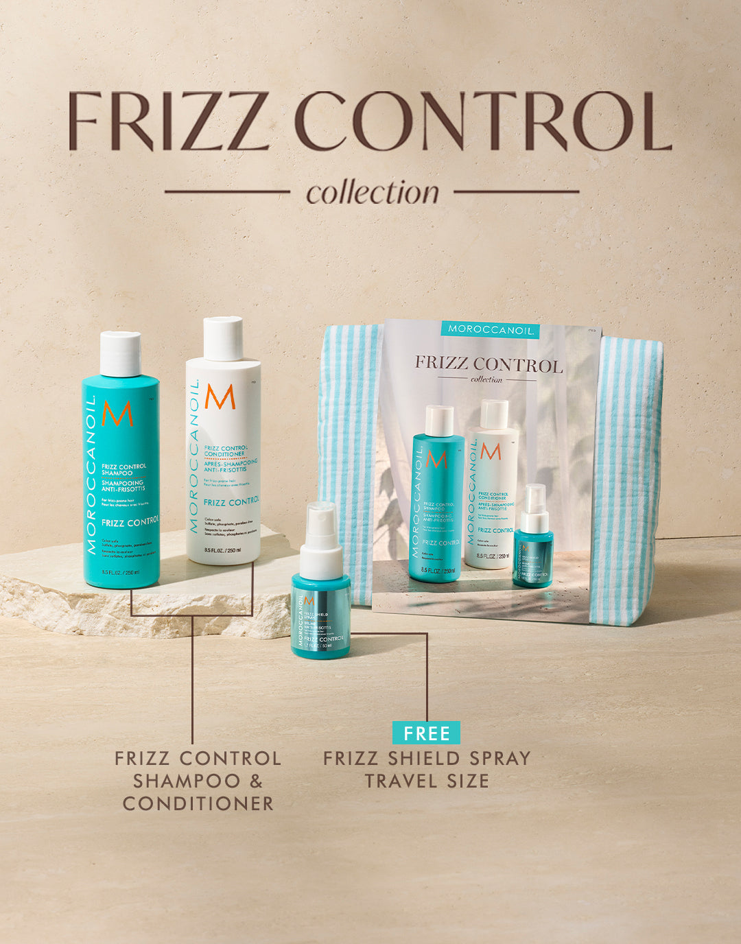 京極SHAMPOO & TREATMENT とフォームセット Frizz Set – Moroccanoil