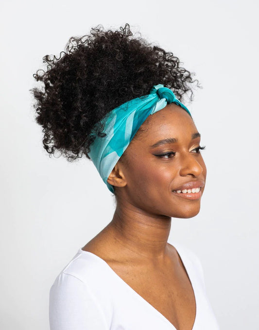 Blue Printed Scarf